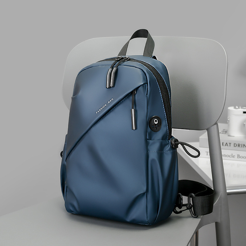 Men S Chest Bag New Single Shoulder Bag Large Capacity Crossbody Bag High End Trendy Waist Bag Free Shipping Water Resistant Luxury Bag Cycling Design