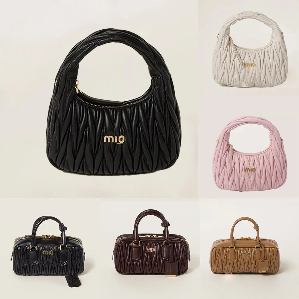 new Womens Evening Designer Bags Leather Hobo Crossbody Shoulder Underarm Bag Wander Tote Handbags moon bag Sheepskin Cloud Purse