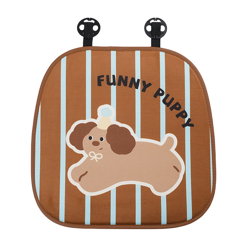 Fashion Cartoon Car Seat Cover Universal Personalized Striped Cute Puppy Print Seat Protector, Interior Decoration Fit Most Cars 250910