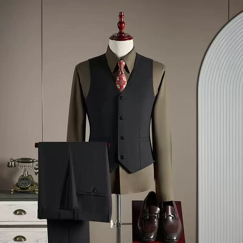 T1722 Men's Casual Suit Business Solid Color Suit