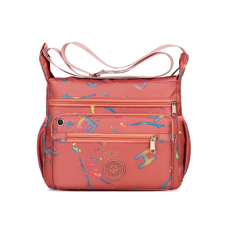 Luxury Bag Foreign Trade Women S Single Shoulder Bag Oxford Cloth Multi Layer Zipper Designer Bag Women S Bag Fashion Gold Stamped Free Shipping Lette