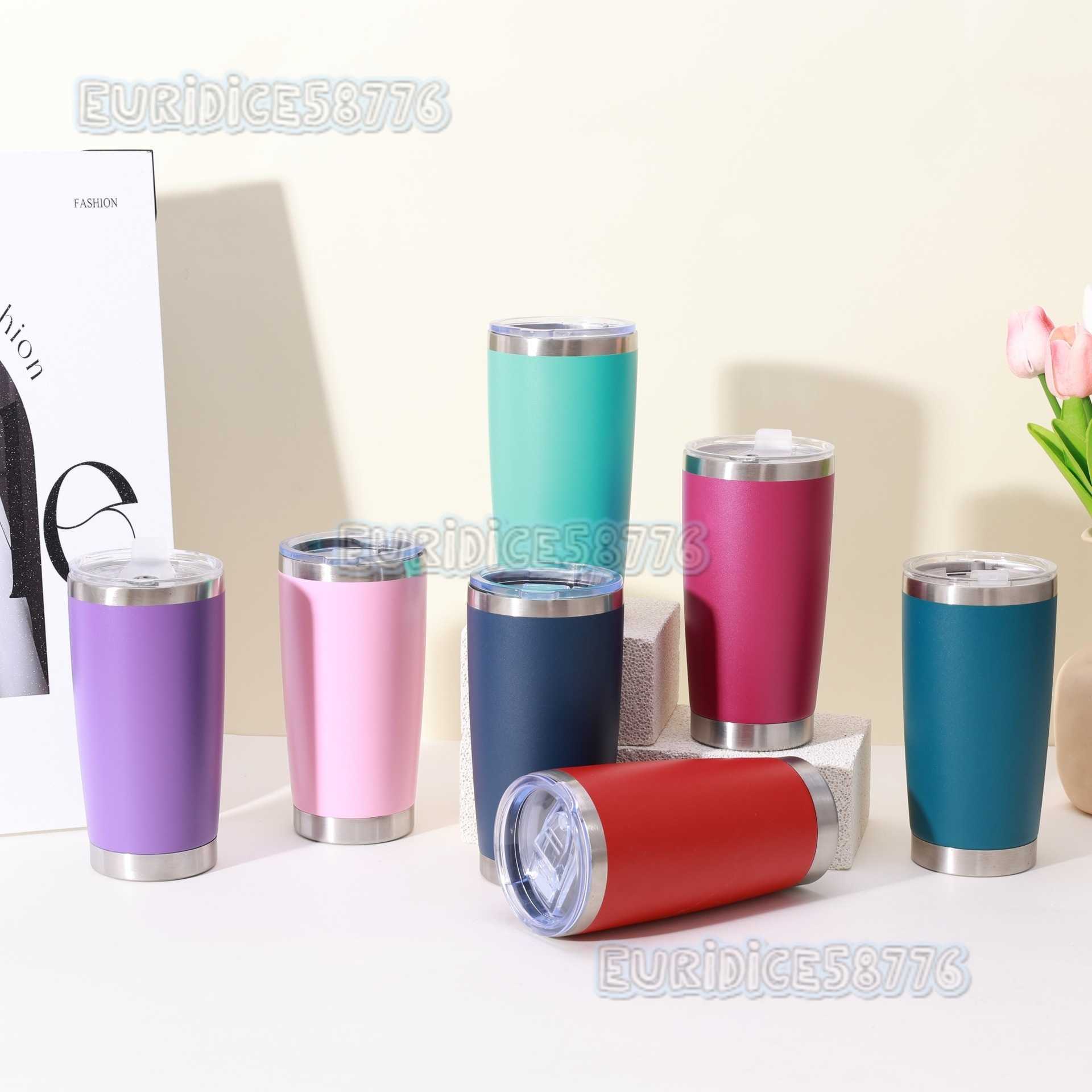 20oz Car Cup 304 Stainless Steel Insulated Cup Portable Gift Cup Large Capacity Car Ice Cup H250911