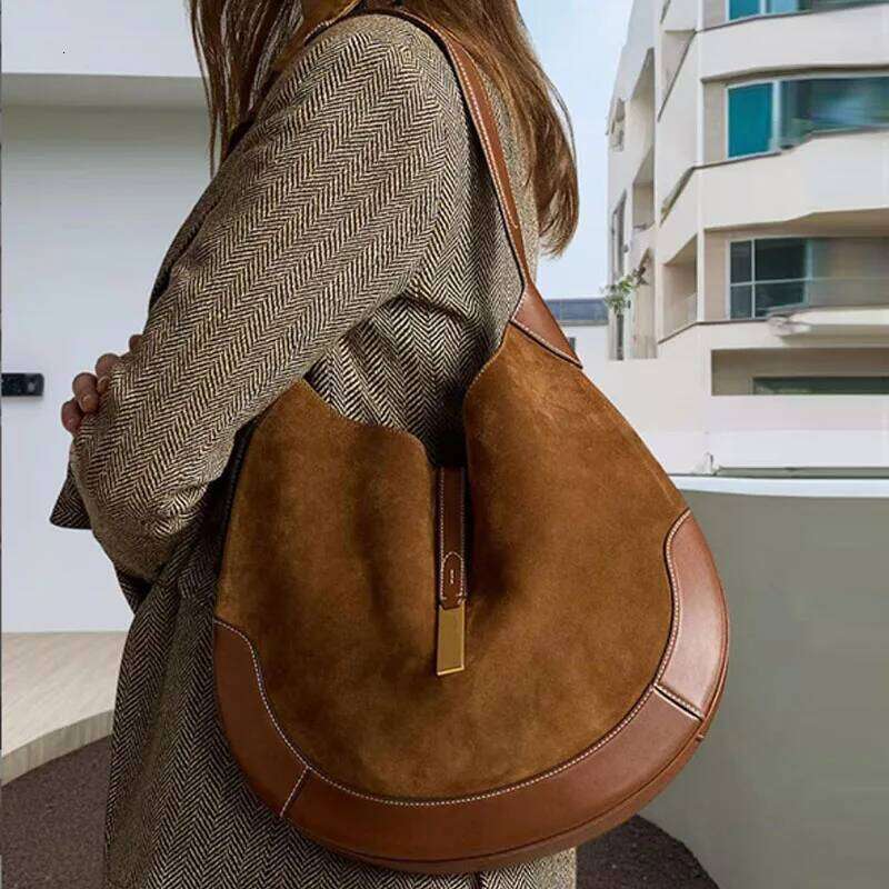 Designer New Suede Vintage Shoulder Women Bags Ladies Large Capacity Tote Underarm Bag