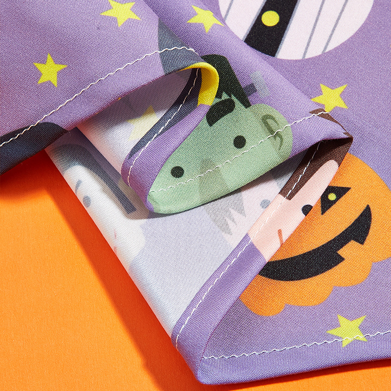 Halloween themed Purple Dog Costume Pet Bib Spooky Pet Bib