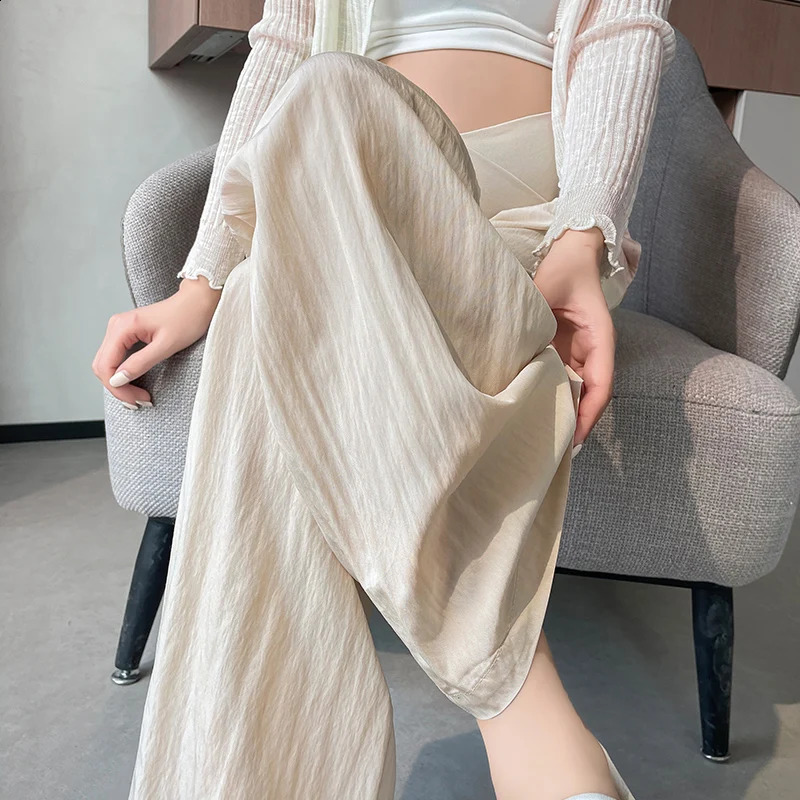 slouchy style pants for Maternity summer wide leg loose straight Across V trousers for pregnant women Yamamoto youth Pregnancy 250910