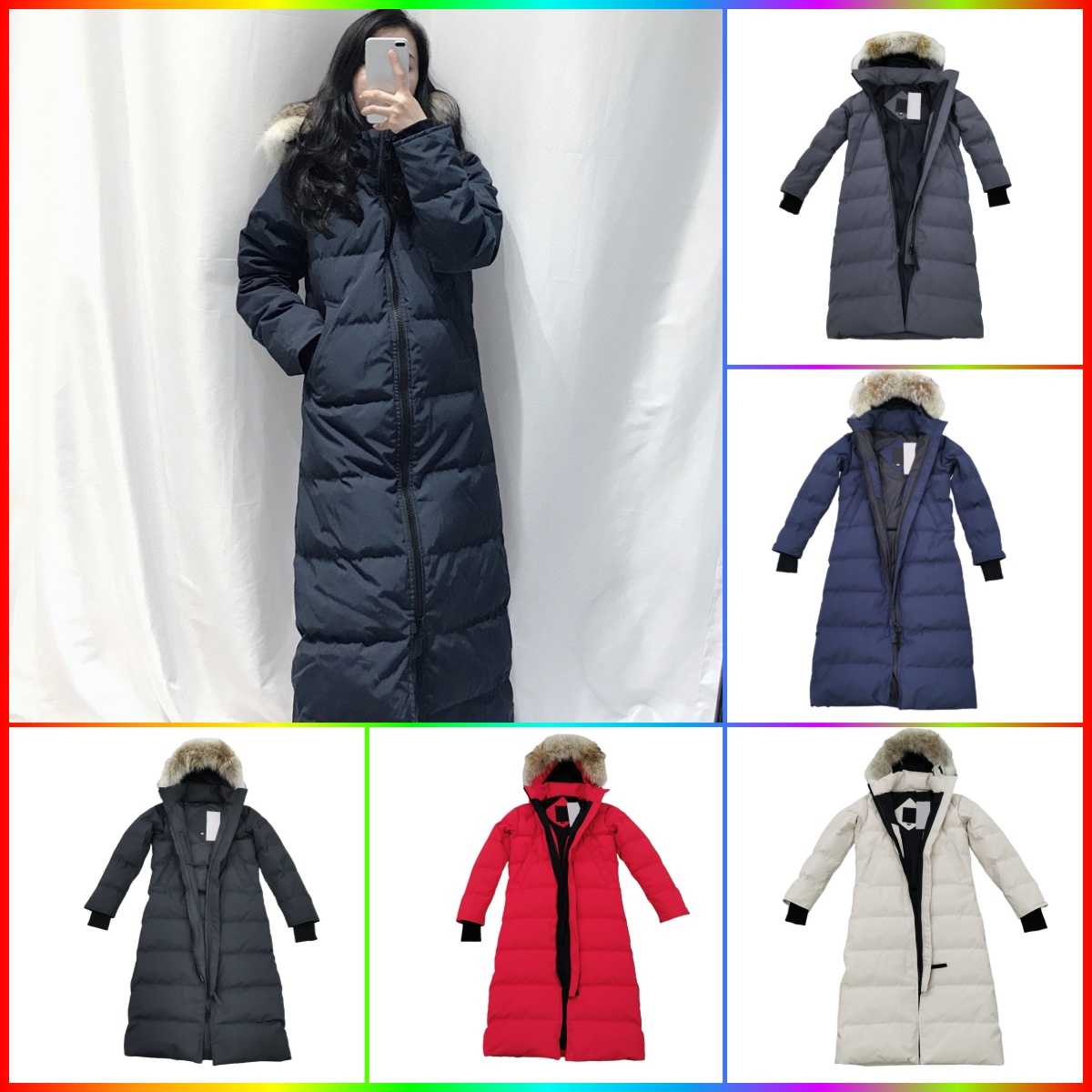 22 style womens gooses puffer jacket brand Designer Women Down Parker Winter Hooded Jacket Thick Warm Coats Windproof Streetwear womens Causal Outerwear