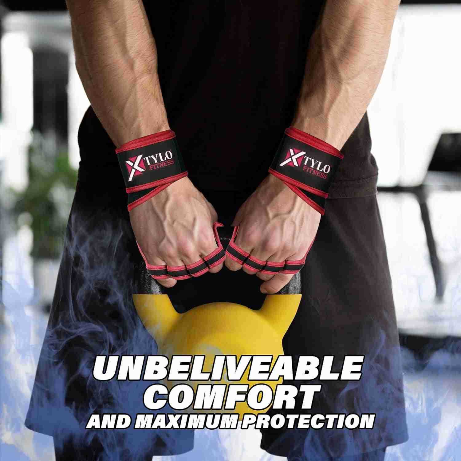 Int Workout Gloves for Men Women Weight Lifting Gloves with Wrist Support Full Palm Protection NonSlip GripGymTraining Rowing Cycling Fitness Sizes SM