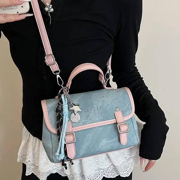2025 Popular College Style Messenger Women's Large-Capacity Backpack Commuter Versatile Fashion Portable Shoulder Bag
