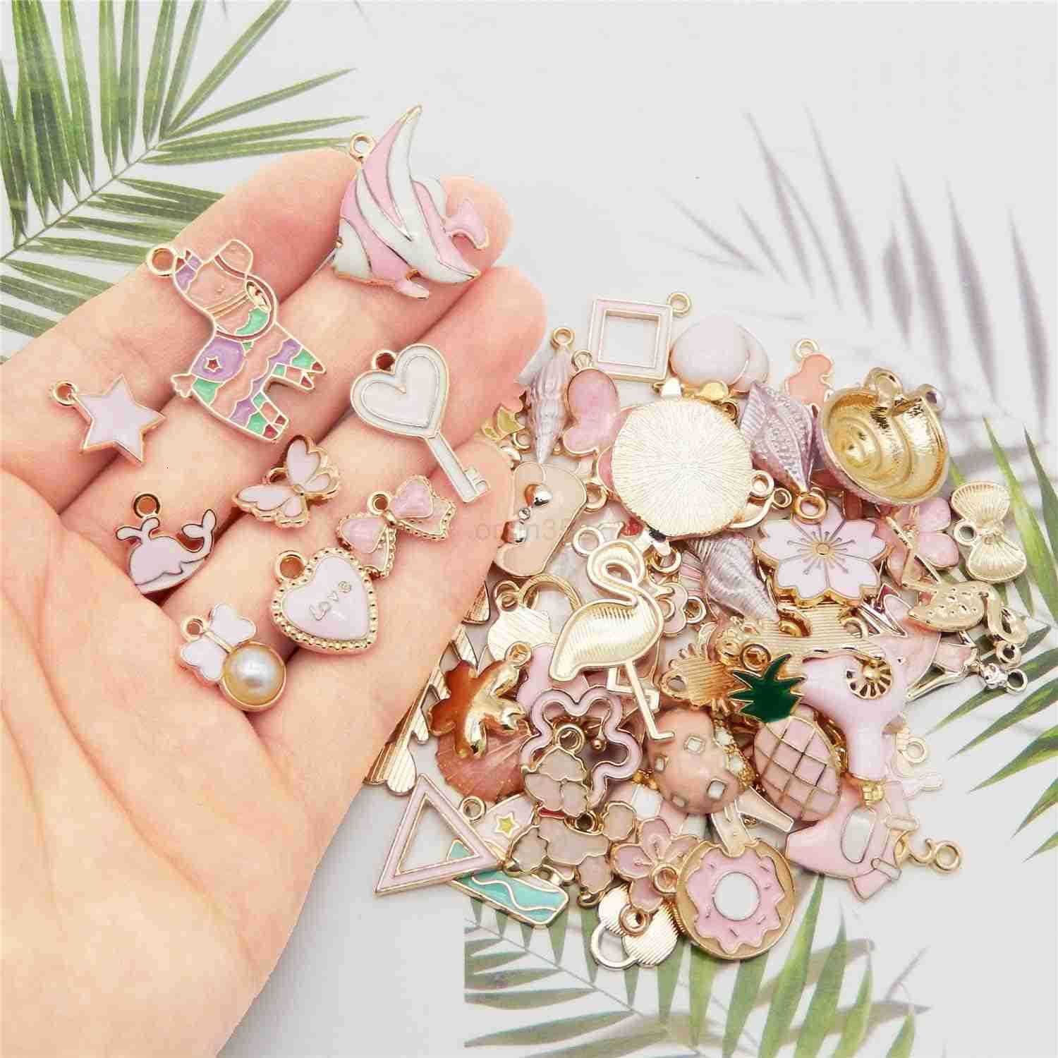 Wang 60Pcs 30 Pairs Enamel Charms Pendants for Jewelry Making Bulk lot Necklace Earrings s Craft DIYW250911