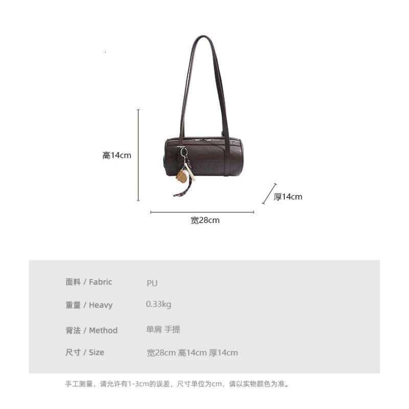 Cross Body Bag Multifunctional Cylinder Shaped Shoulder Bags For Women Latest Designer Handbags With Pendant Clutch Purse
