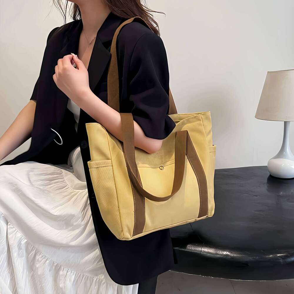 Large Capacity Canvas Tote for Women - Work Commuting/College Book/Shopping,Handbag & Shoulder Bag (Bolsos Para Mujer)