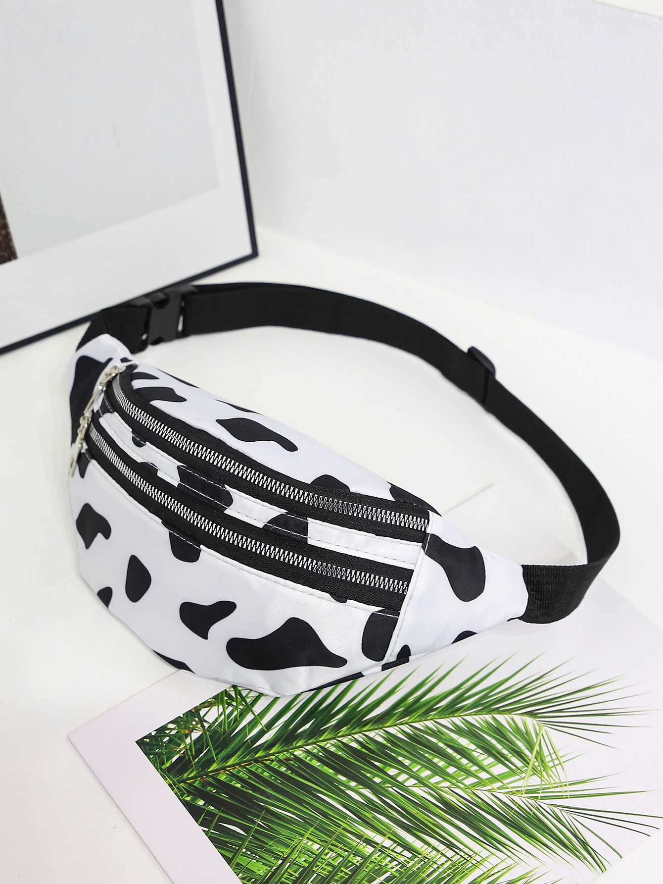 Cow Pattern Waist Bag Fanny Pack Pouch Printing Fashion Ladies Messenger Bag Sports Chest Bag CrossBody Pocket Belt Bum Z250911