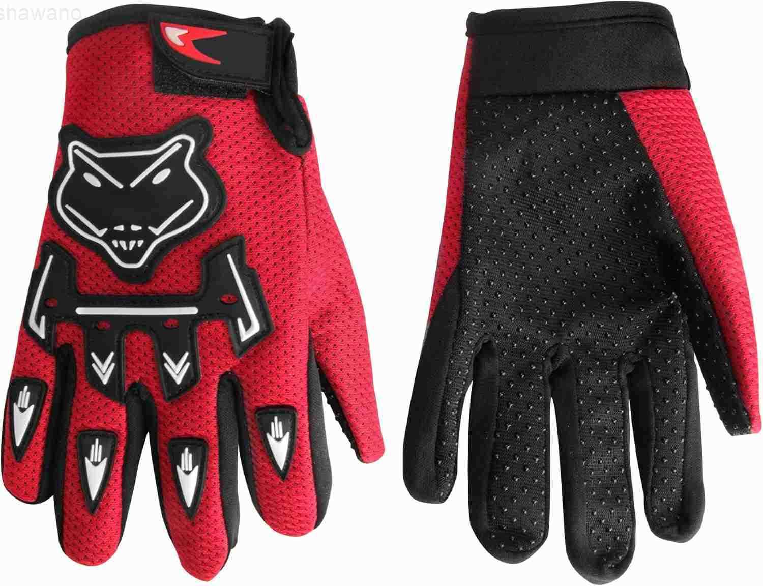 Dirt Bike Gloves Youth Power Sports Riding Gloves for Motorcycle BMX Mountain Bike ATV Full Finger Children Gloves for Outdoor Sports Cycling Camping 