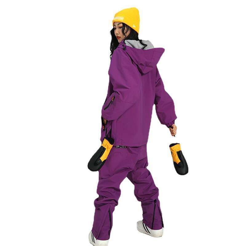 Snowsuit Set Snowboard Female Male Couple Snowfield Control Thickened Warm Winter Wind And Waterproof