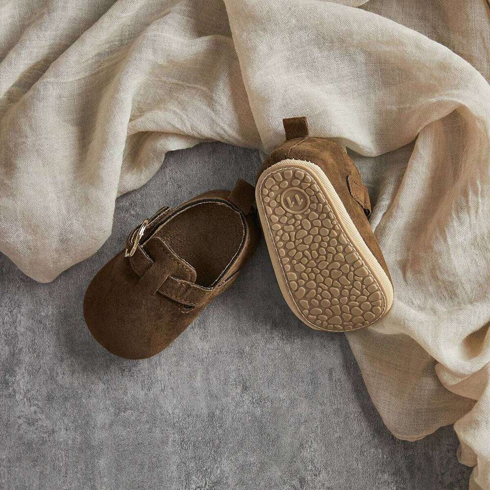 Fashion New Baby Flats Moccasins Soft Sole Non-slip First Walkers Indoor Outdoor Rubber Toddler Shoes for Girls Boys