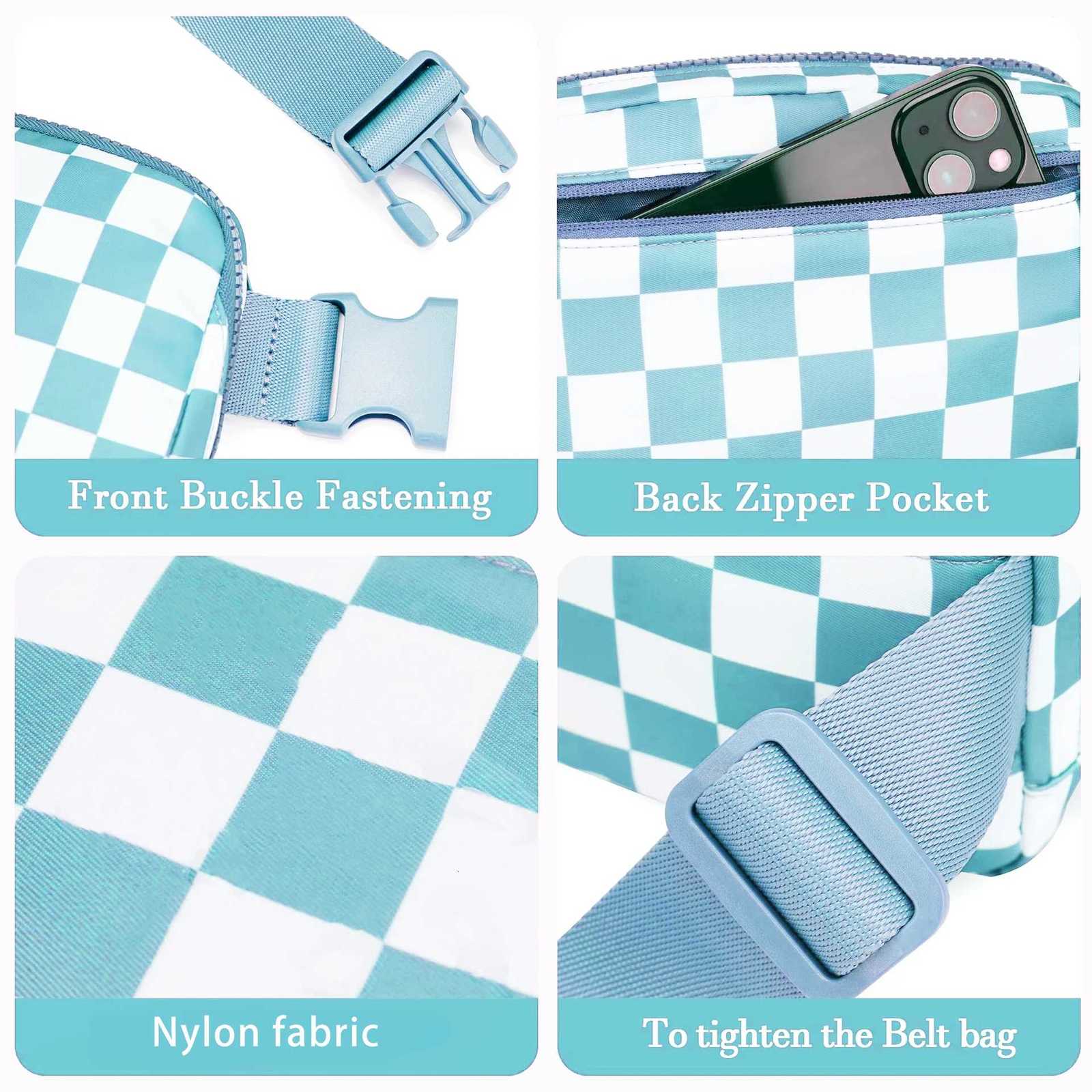 2024 Waist Bag for Women Fanny Pack with 2 Zipper Pocket Chest Bag Outdoor Crossbody Adjustable Strap Casual Travel Shoulder Bag Z250911