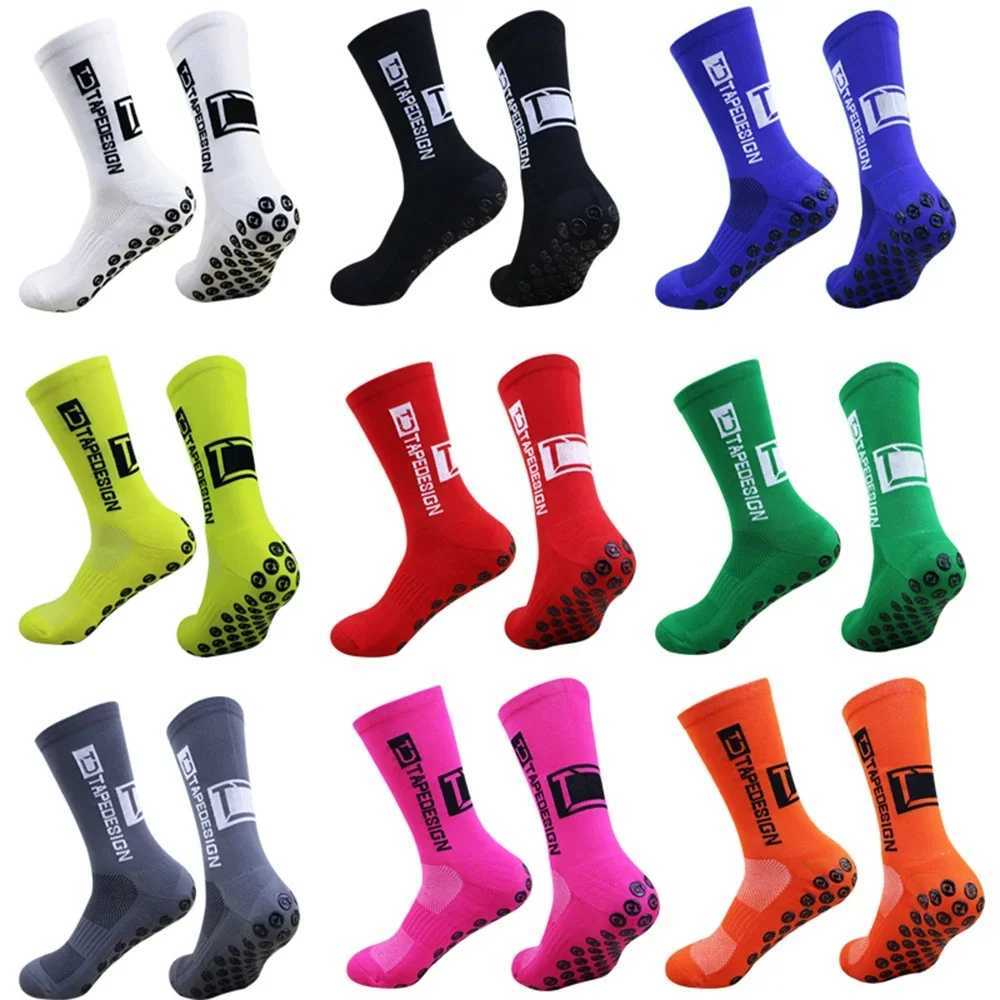 1 Pair Non Slip Soccer Socks Men Non Skid Grip Football Basketball Sport Cycling Socks D250911