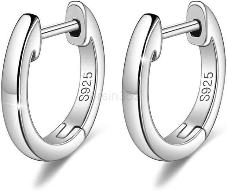 925 Sterling Silver Cross Earrings Dainty Light Weight Huggie Hoop Cross Earrings for Women MenW250911