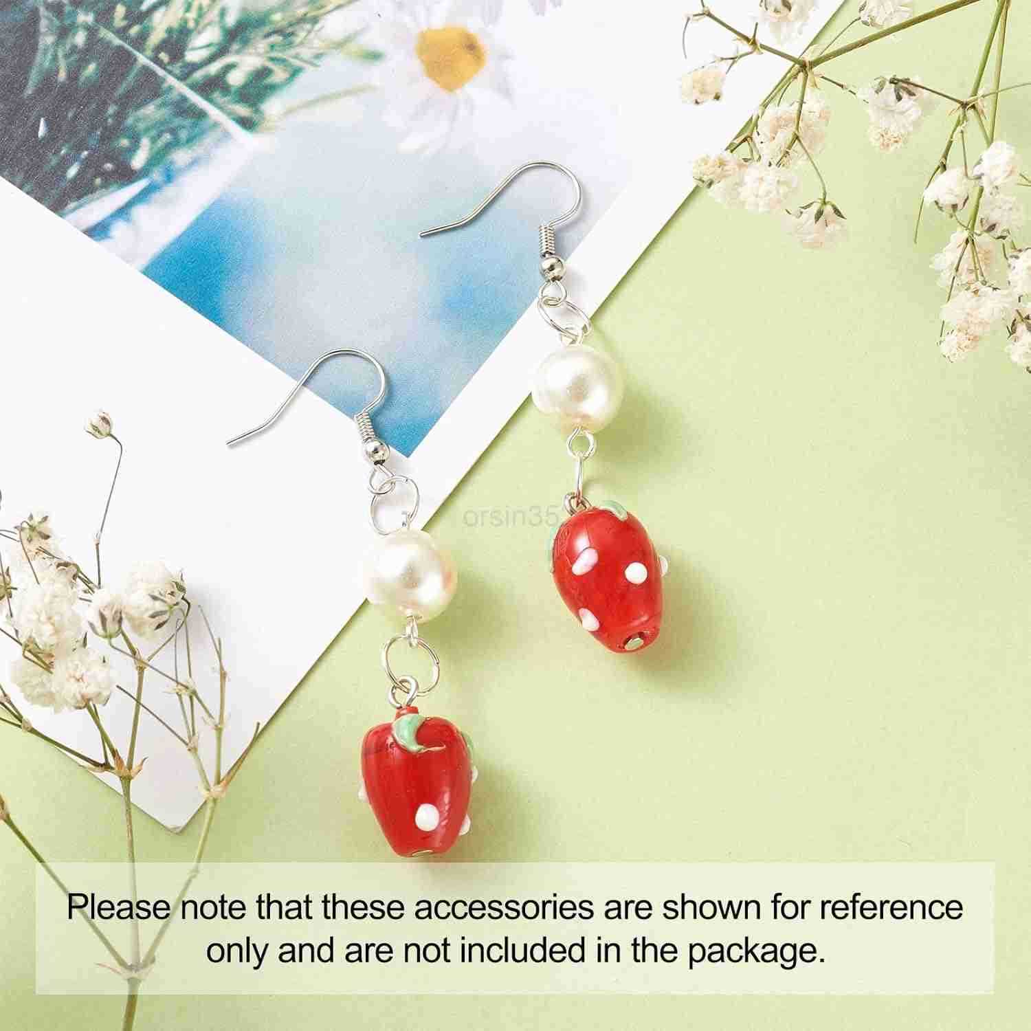 200pcs Fruit Vegetable Lampwork Glass Charm Pendants Handmade Colorful Cherry Pumpkin Chili Glass Dangle Charm Beads for DIY Charm s Necklace FW250911