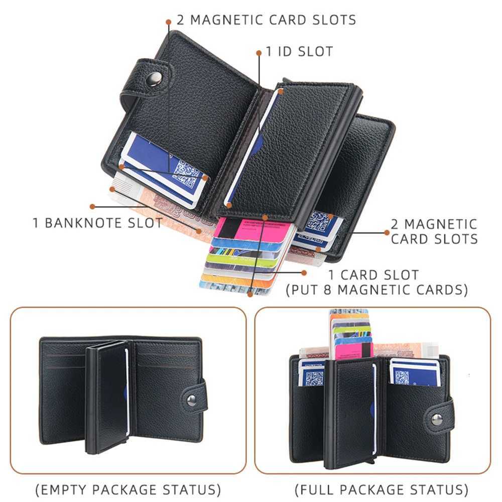 Baellerry New RFID Card Holder Short Men Wallets Name Engraved Brand Male Purse Luxury PU Leather Small Mens Popup Wallet W250911
