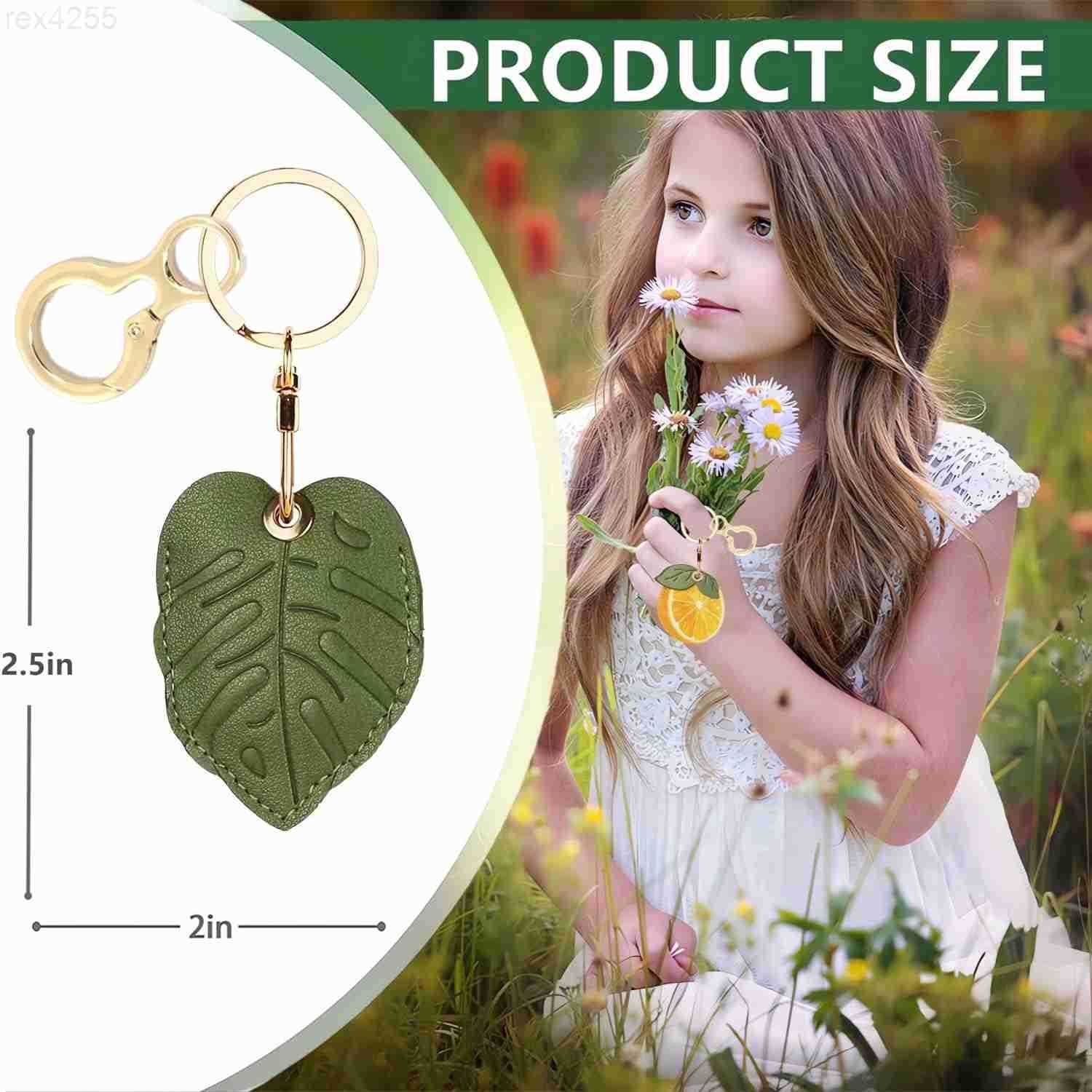 Leather Keychain Holder Case Compatible with AirTagCute air tag Cover with Keychain RingGPS Tracker Case for KeysW250911