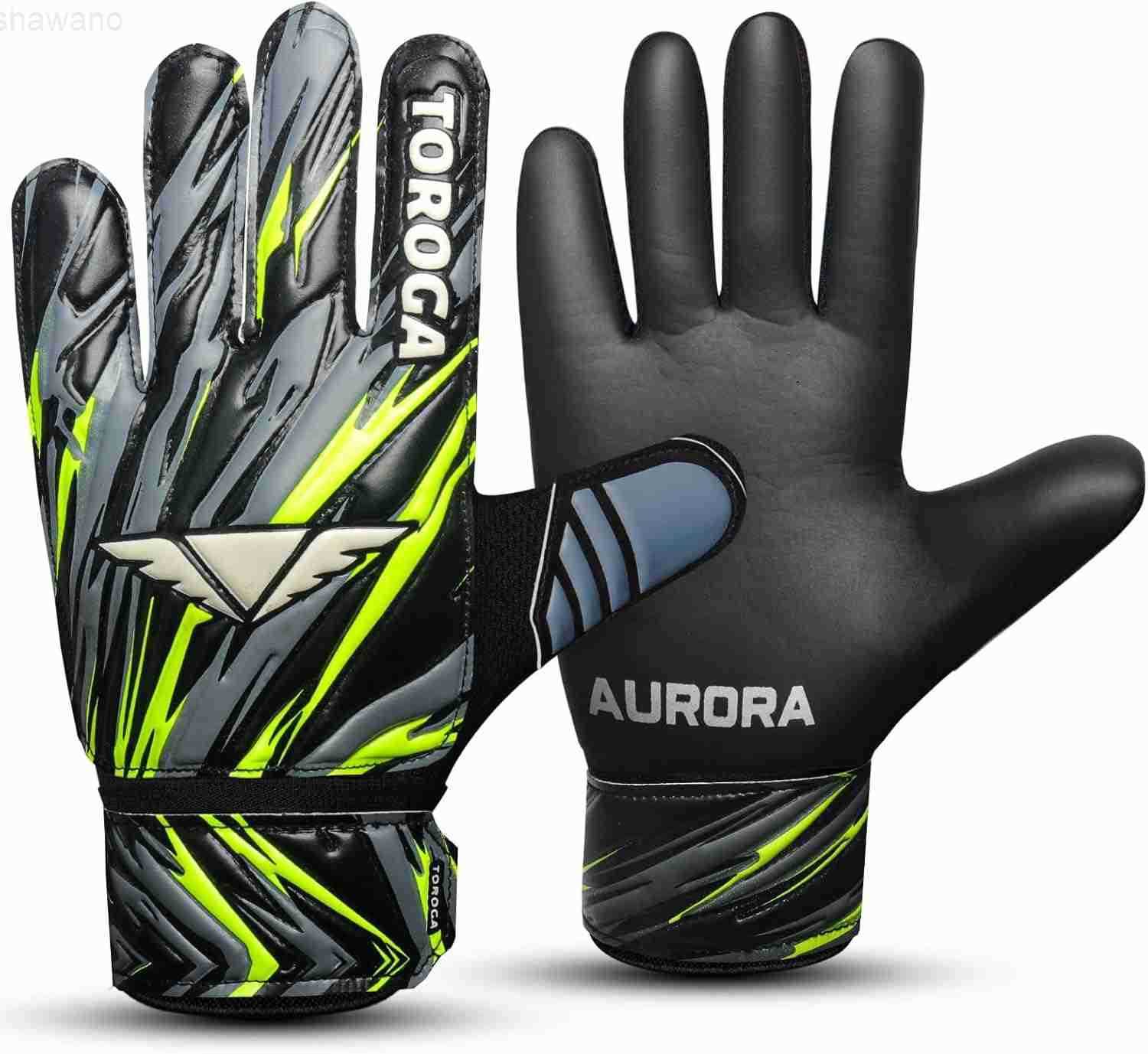 Gloves Strong Grip Soccer Gloves with Double Waist Protection AntiSlip Latex Palm Comfortable for Kids Youth and Adults for Football Training Match Pl