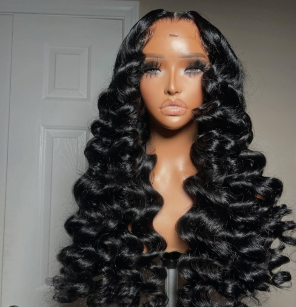 30 Inch Deep Wave Frontal Wigs 13x6 HD Lace Frontal Wigs Curly Human Hair Wigs Pre Plucked Brazilian 200 Density Glueless Wigs Ready To Wear For Women