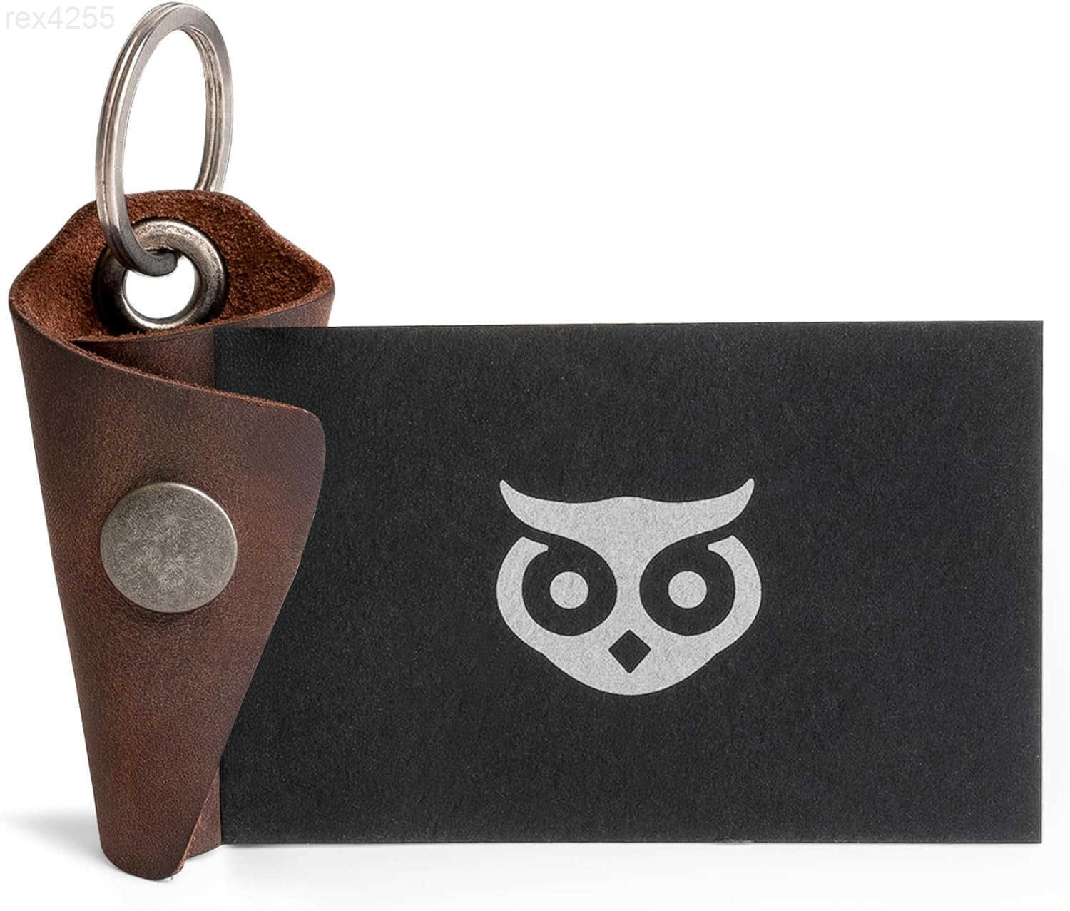 Hide Drink Full Grain Leather Wrap Keychain Organizer Snap Closure Key Ring Cover Silencer Sleeve Key Holder for MenW250911