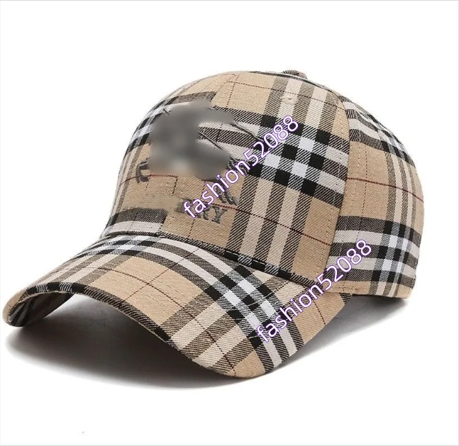 fashion new designer mens hat classic plaid baseball cap for men women high end luxury retro letter sun bucket fitted hats