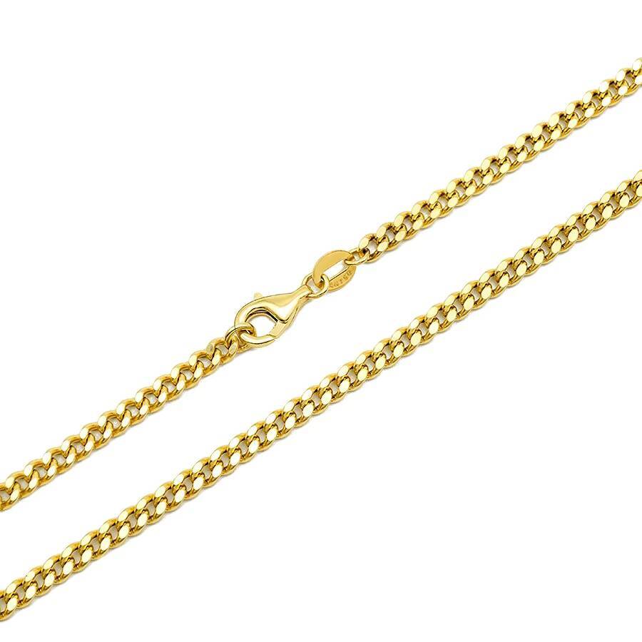 Gold 18k Real Gold Necklace Hiphop Miami Unique Design Fine Jewelry Curb Cuban Link Chains with Au750 Gold Chains Necklace