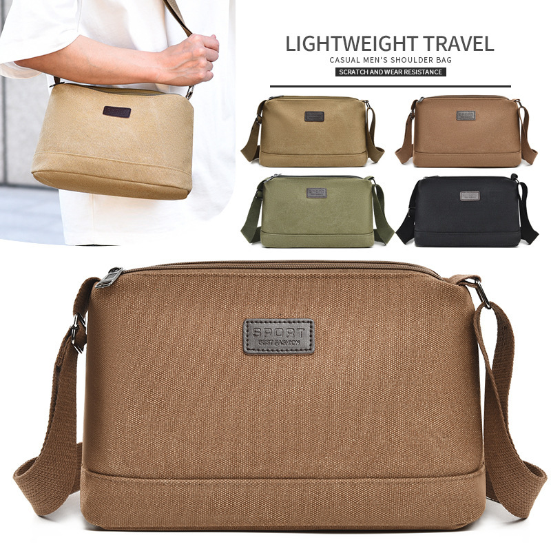 Men S Versatile Travel Luxury Bag Free Shipping Crossbody Bag New Large Capacity Double Layer Shoulder Bag Lightweight Trendy Designer Bag Canvas Bag 