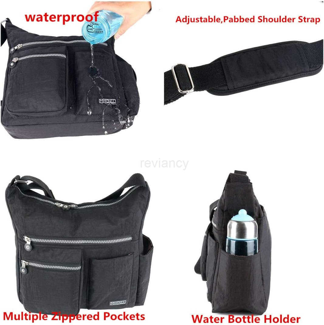 Crossbody Bag with Anti Theft RFID Pocket Women Lightweight WaterResistant PurseW250910