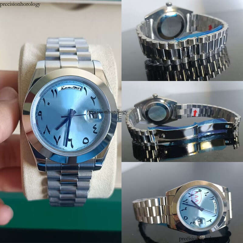 Men's Weekly Arabic Blue Dial 40mm/36mm Women's Waterproof Sapphire Enlarged Calendar Fully Automatic nical Watch Factory montre de e