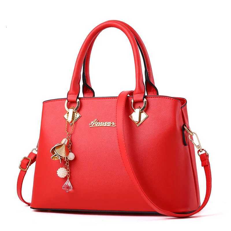 Bridal bag womens simple solid color handbag large capacity fashion casual shoulder messenger bag Z250911