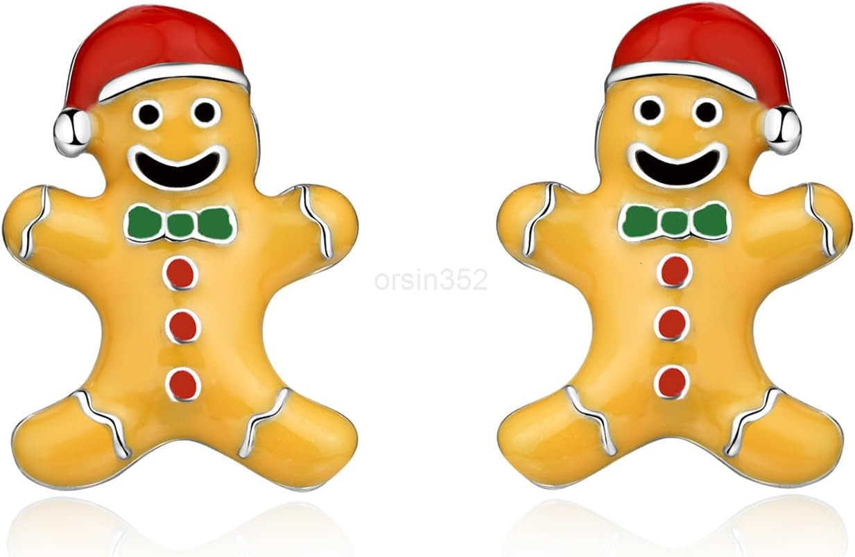 Christmas Reindeer Snowman Santa Christmas Tree Earrings for Women Sterling Silver Hypoallergenic Winter Party Christmas Stud Earrings Christmas Jewel