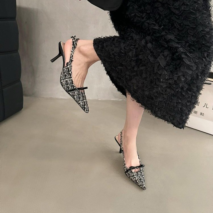 Free shipping Designer Dress Shoes Sharp pointed slim heel highheeled sandals for women height increasing wearing single shoes for women