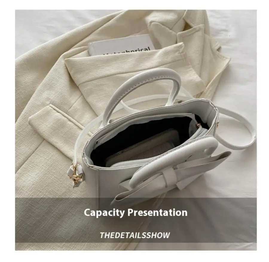 Fashionable single shoulder small square bag with bow design handheld crossbody bag handbag Z250911