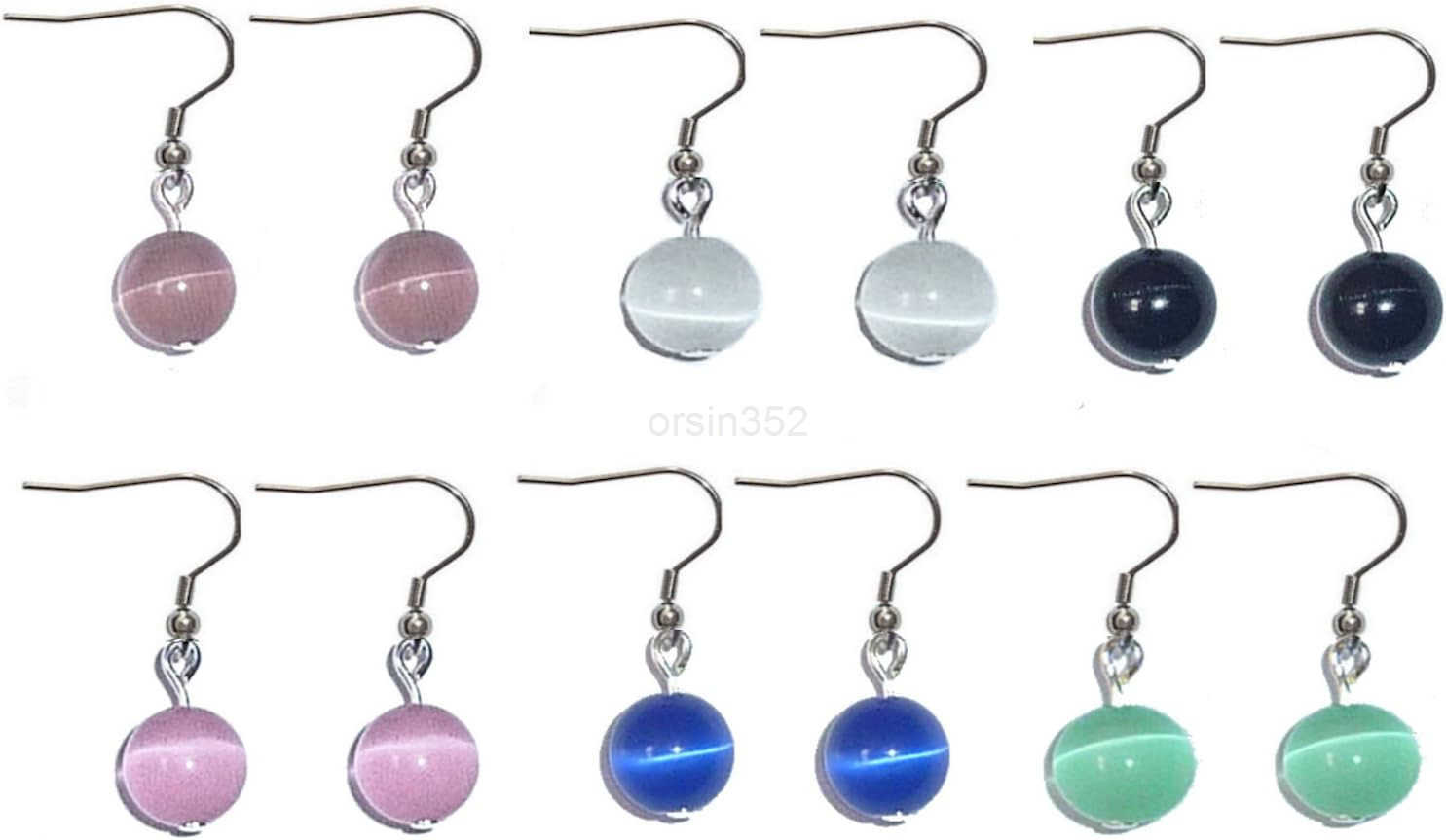 Beaded Dangle Earrings Surgical Stainless Steel French wire Womens Sets of beaded earrings in Gift BoxW250911
