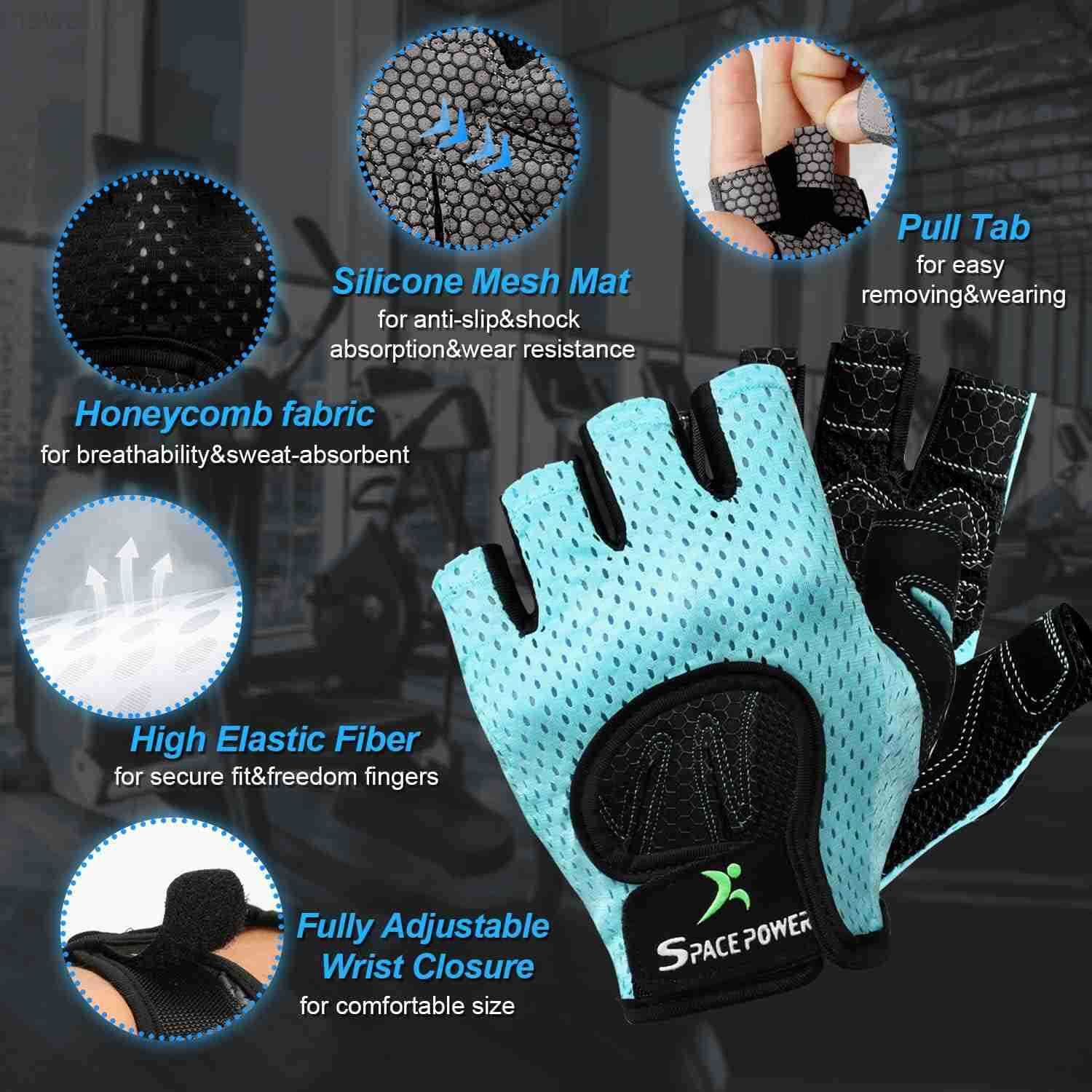 Workout Gloves Lightweight Breathable Gym Gloves for Women Mens ExerciseW250911