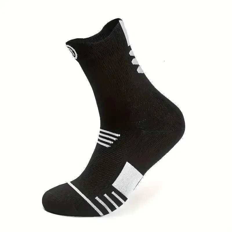 3 Pairs Mens Comfort Fit Cushion Performance Athletic Crew Socks For Outdoor Sports D250911