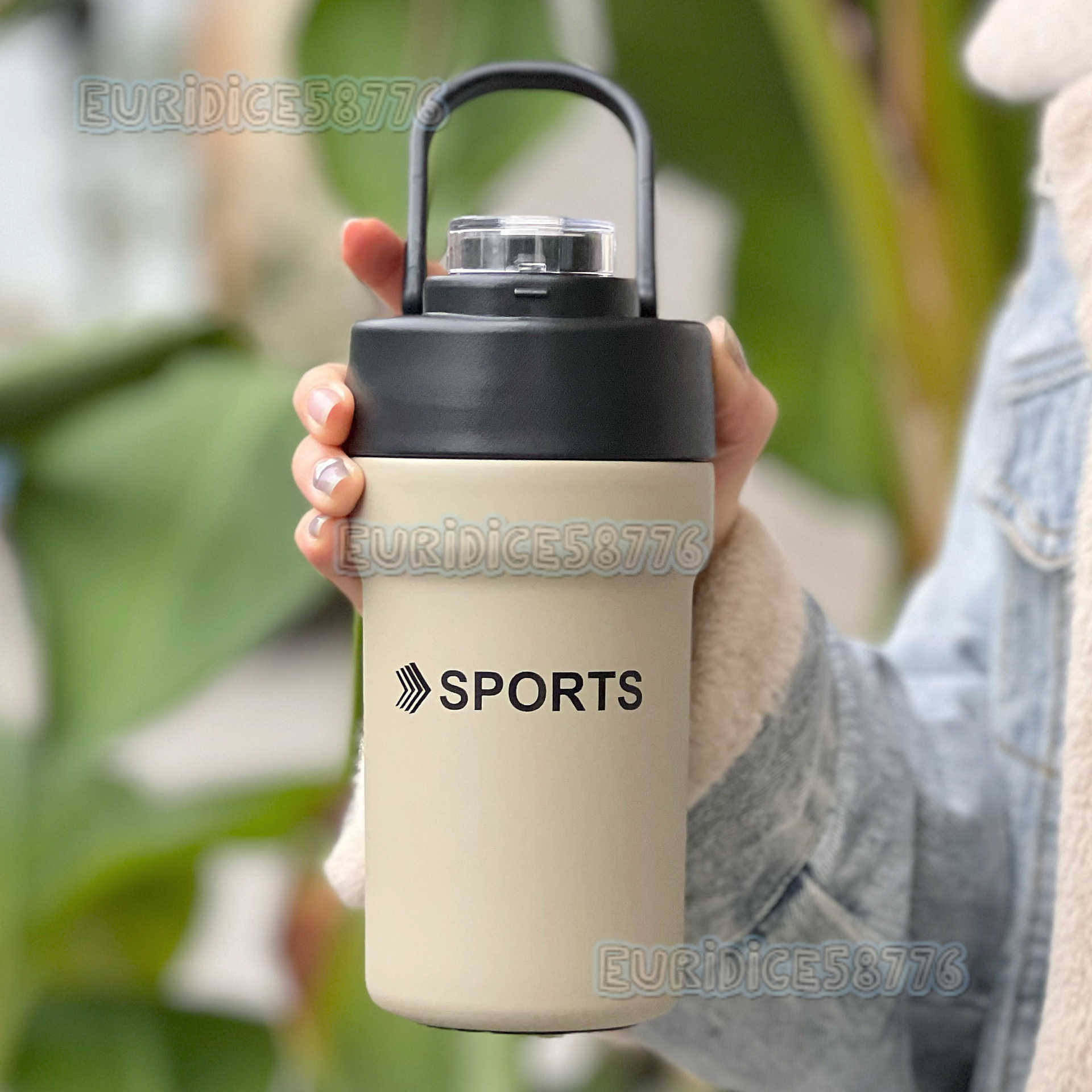 Coffee Thermos Convenient Female High Beauty Water Cup Design Sense Small Boys Double Drink Portable Cup Outdoor with Straw H250911