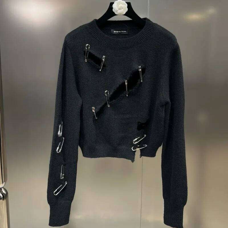 Women Solid Color O-Neck Long Sleeve Sweater Female Autumn And Winter Fashion Trend Designerhigh Quality Knitted Pullover