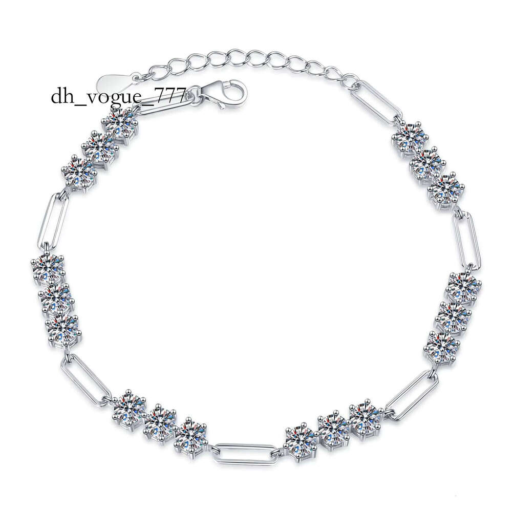 Direct Sale Full 4mm Tennis 5.4CTW Fashion Gemstone Sparkling Moissanite Bracelet for Women