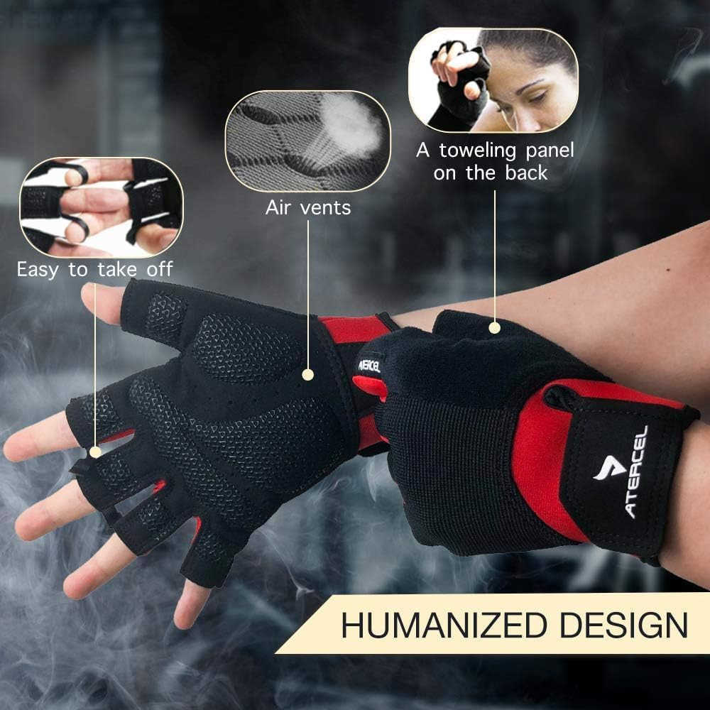 Workout Gloves for Men and Women Exercise Gloves for Weight Lifting Cycling Gym Training Breathable and Snug fitW250911