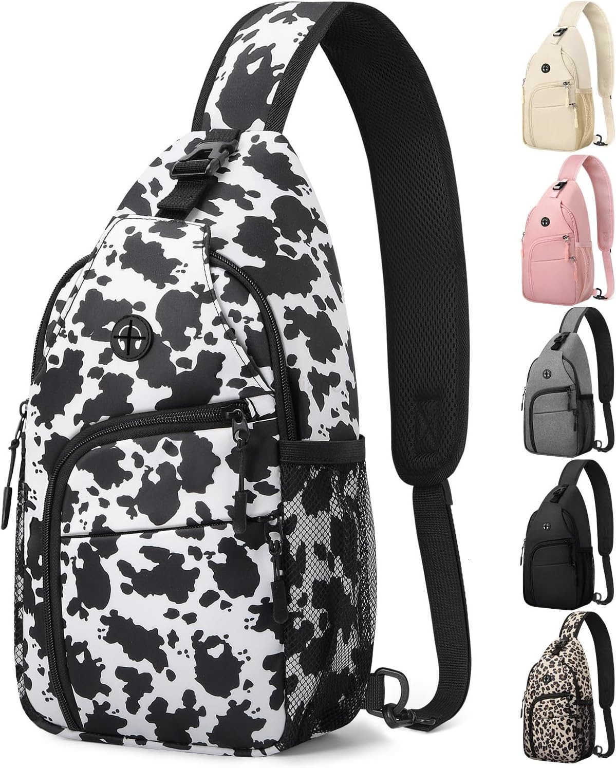Crossbody Bags for Women Man Waterproof Sling Bag Backpack Trendy Casual Cross Body Bag with Convertible Shoulder Strap Chest Bag for Camping Hiking T