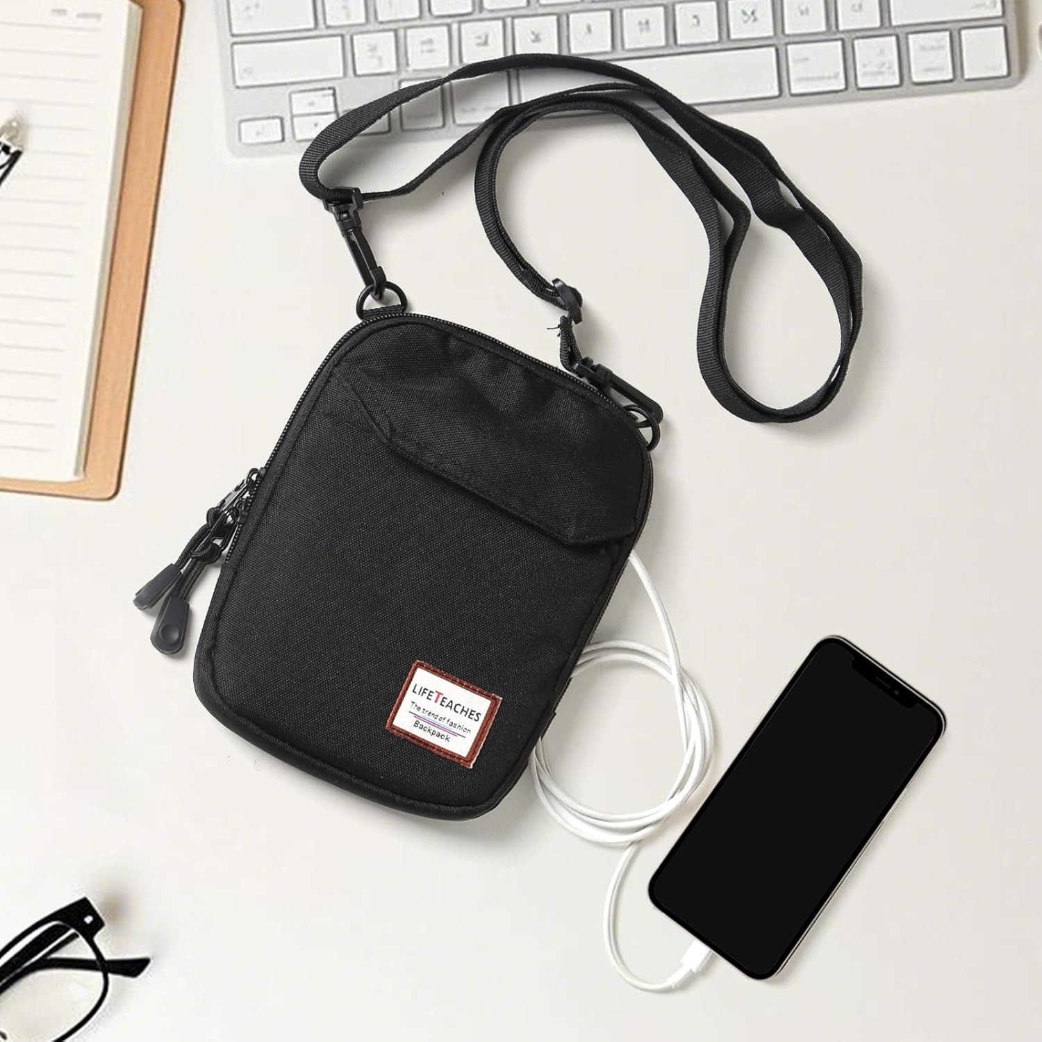 Small Crossbody Bag for Men Mini Messenger Bag Shoulder Bag for Phone PassportW250911