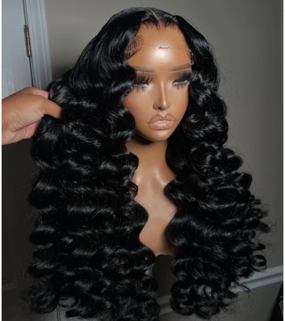 30 Inch Deep Wave Frontal Wigs 13x6 HD Lace Frontal Wigs Curly Human Hair Wigs Pre Plucked Brazilian 200 Density Glueless Wigs Ready To Wear For Women
