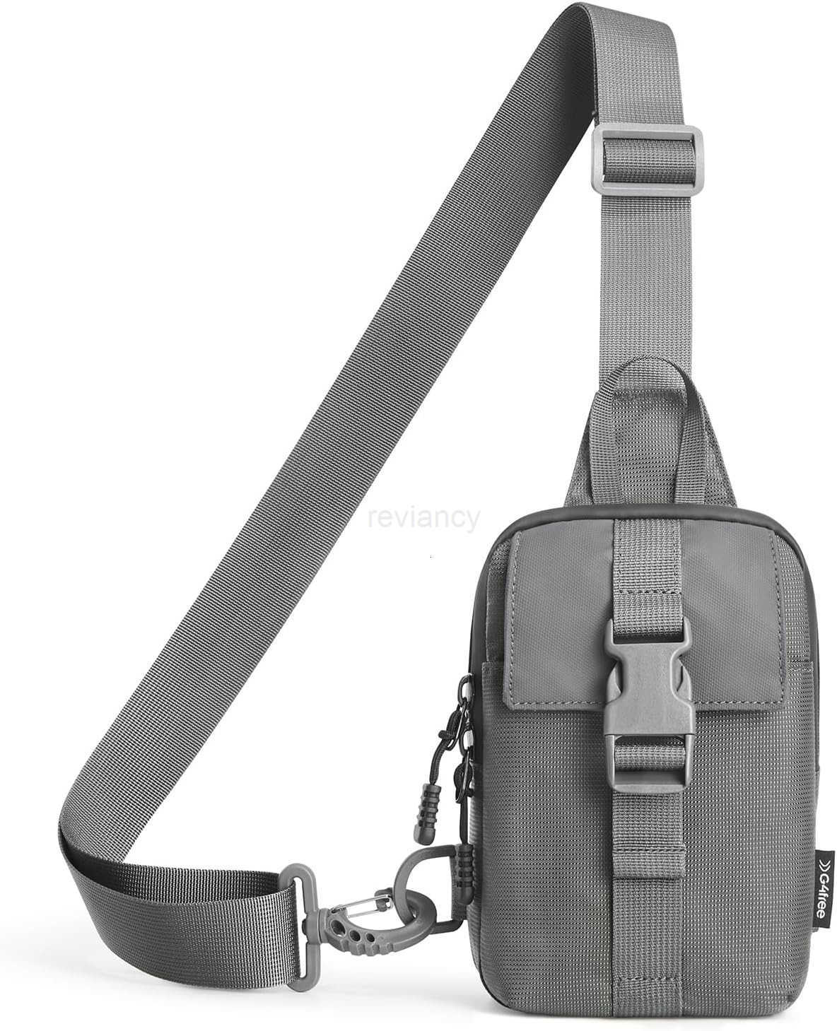 Waterproof Mini Crossbody Sling Bag Small Chest Fanny Pack for Men Lightweight Travel Sports Purse BlackW250911