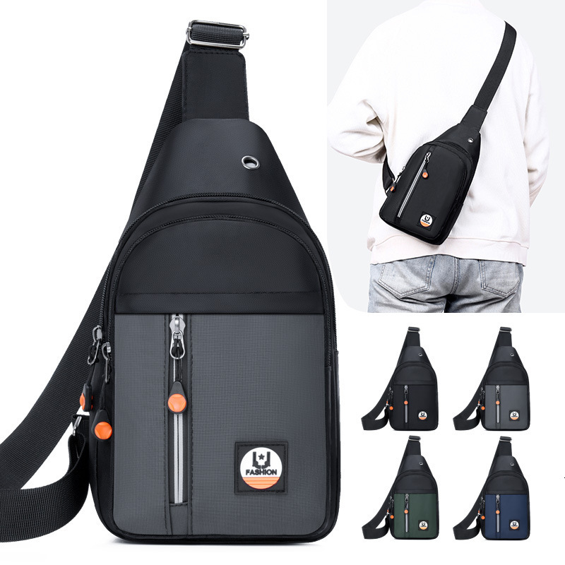 Free Shipping Oxford Cloth Men S Luxury Bag Chest Bag Korean Version Designer Bag Multi Layer Pocket Single Shoulder Bag Model Multi Functional Travel