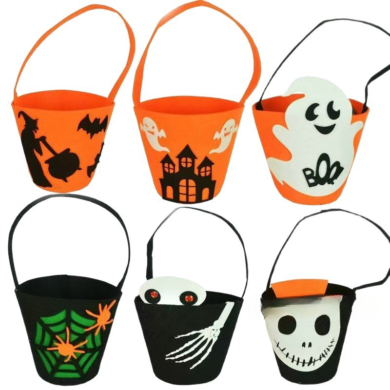 New Felt Candy Bag fashion Non woven Handbag Luxury Bag Christmas Gift Bag Designer Bag Halloween Gift Pumpkin Bucket